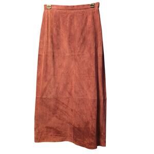 Vintage Terry Lewis suede maxi skirt